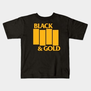 Black & Gold Flag Kids T-Shirt